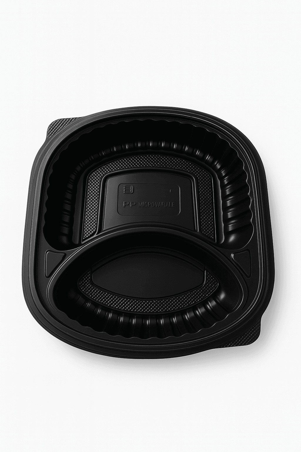 Barquette alimentaire compartimentée – 2 sections avec couvercle - Variante 2