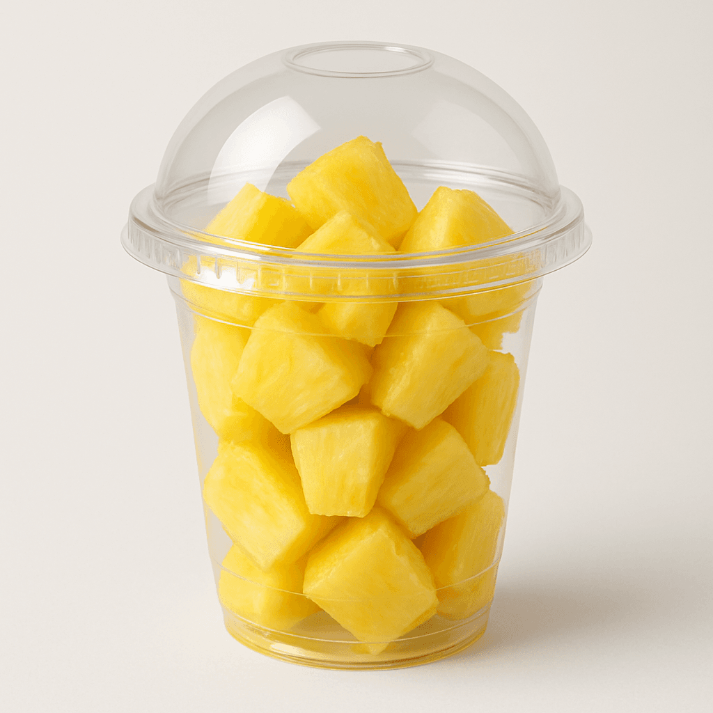 Gobelet PET Transparent avec Couvercle – Idéal Desserts & Fruits à Emporter